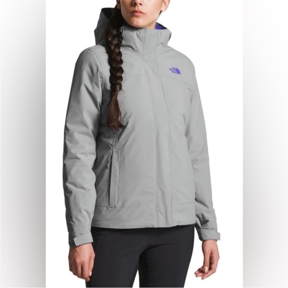 The North Face Gray Ski Jacket Full-Zip Lightweight